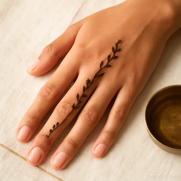 Delicate leaf bel climbing only the ring finger on the back hand