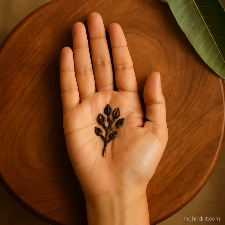 Small cluster of jasmine buds on a stem near the base of the fingers