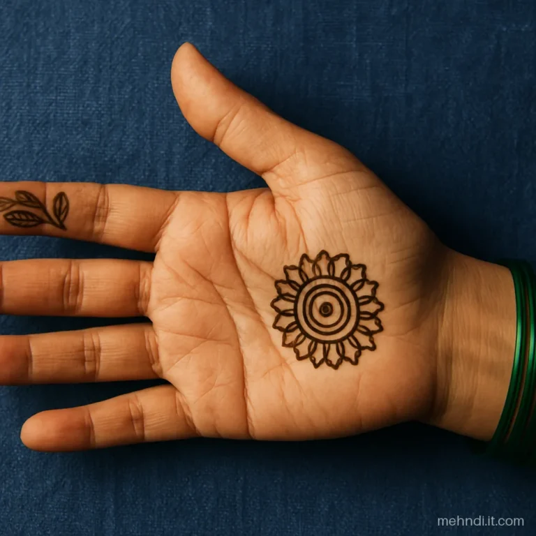 Tikki placed near the little finger side with a short bel on the thumb