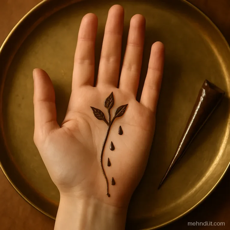 Thin bel from wrist to ring finger with small raindrop shapes along its length