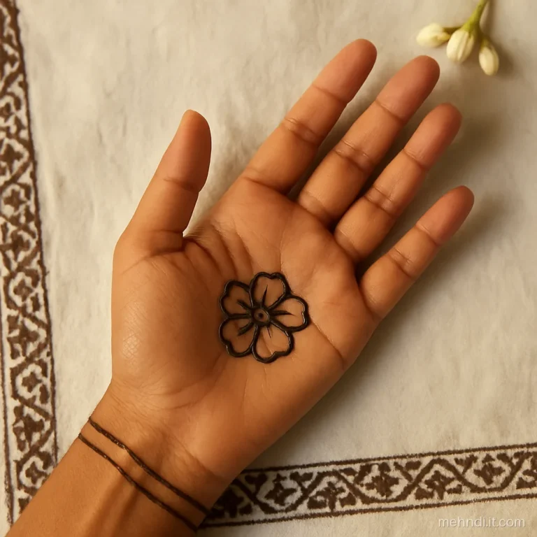 Two thin bands at the wrist with a clear gap and a palm flower