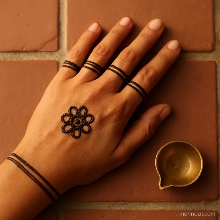Back of hand with ring bands on every finger and a wrist bracelet