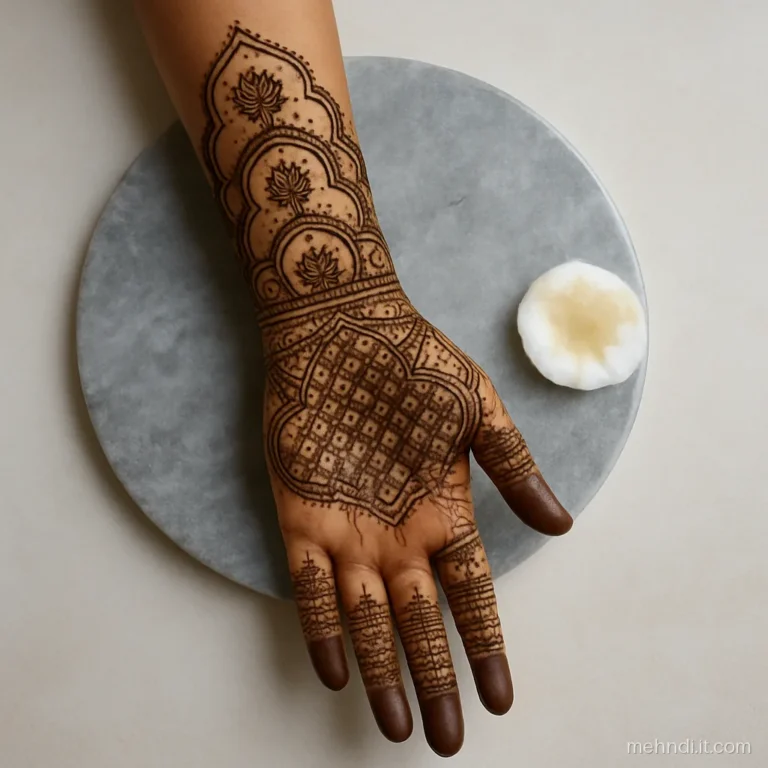 Jharokha window arches stacked from wrist to elbow on the arm