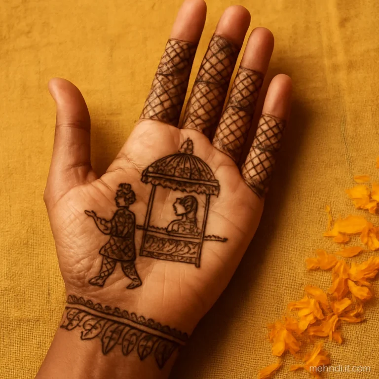 Full hand with half a doli scene that completes with the other hand