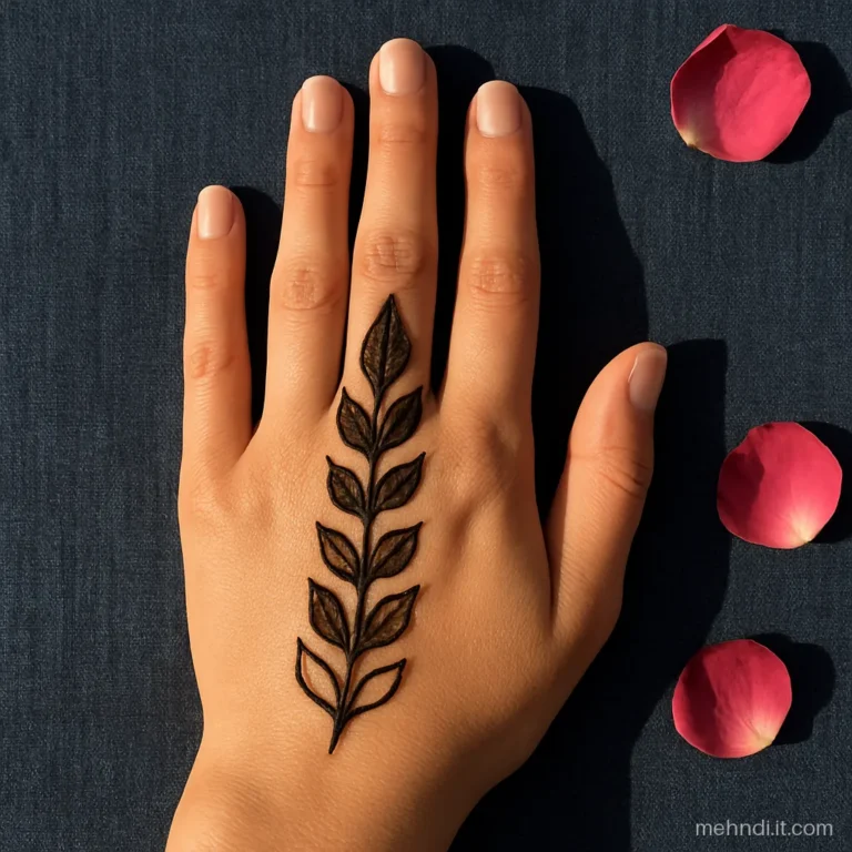 Palm with a cascade of leaves going from fully filled to outline only